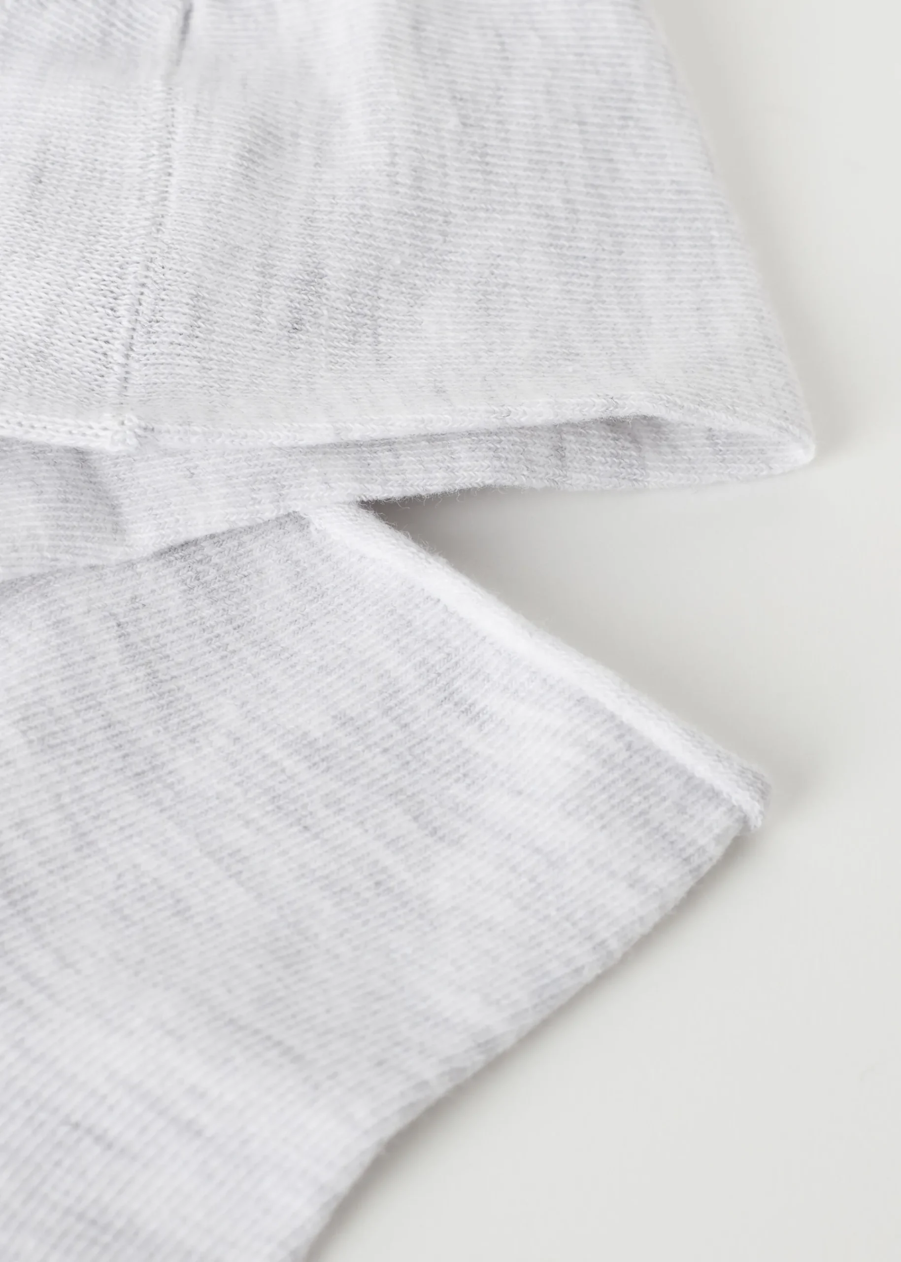 Short Socks^Calzedonia Cotton Bandless Short Socks 825 - Light Grey Blend