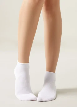 Short Socks^Calzedonia Cotton Bandless Short Socks 001 - White