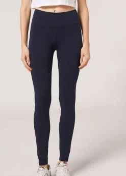 Leggings^Calzedonia Cotton Leggings 700 - Intense Blue