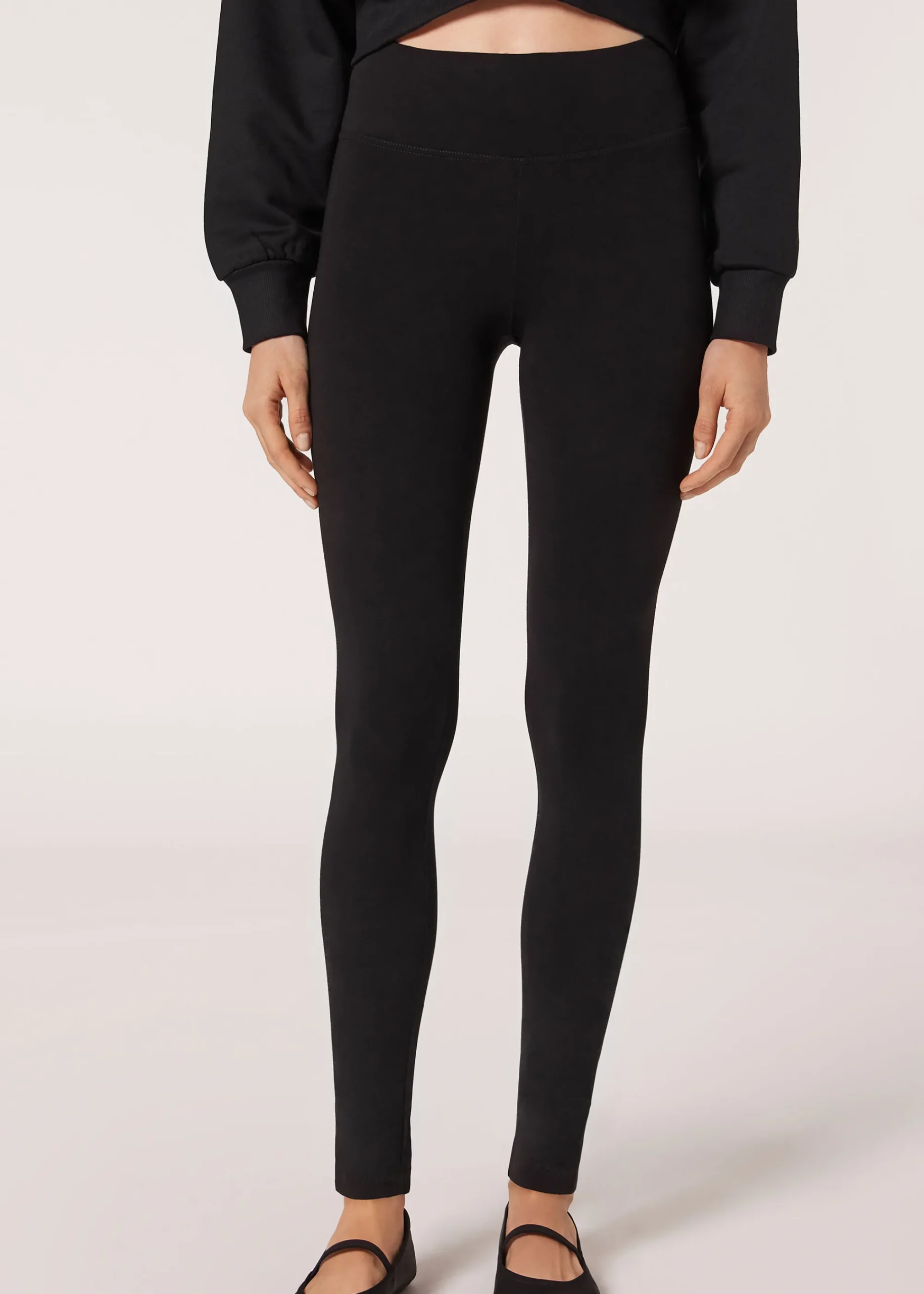 Leggings^Calzedonia Cotton Leggings 019 - Black
