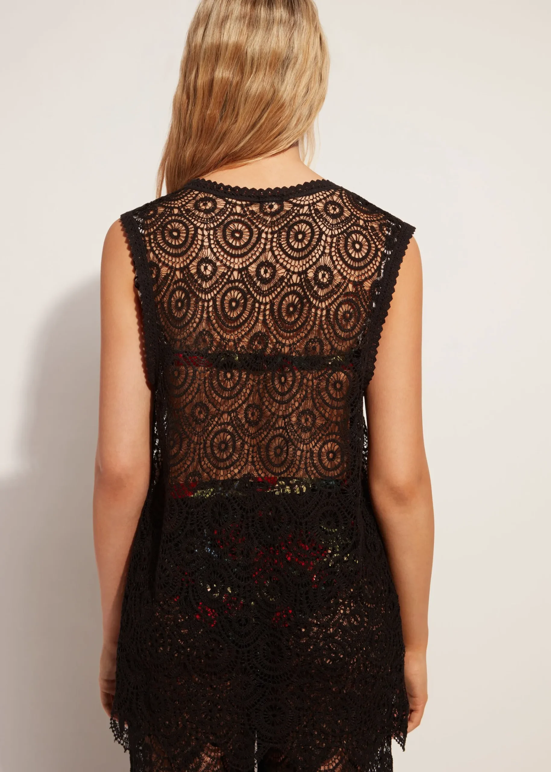Beachwear^Calzedonia Crochet Gilet 06 - Black