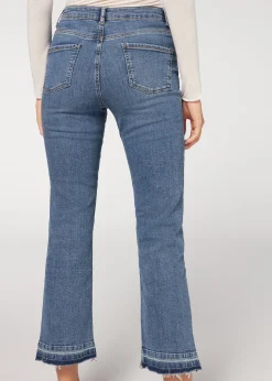 Jeans^Calzedonia Cropped Flare Jeans 4792 - Light Denim Blue