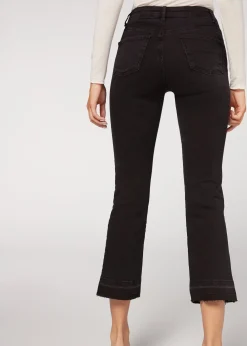 Jeans^Calzedonia Cropped Flare Jeans 4791 - Charcoal Grey