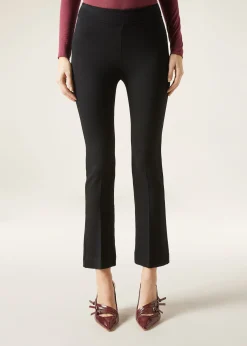 Trousers^Calzedonia Cropped Flared Leggings 019 - Black