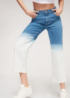Trousers^Calzedonia Cropped Straight Jeans 664C - Blue Jeans Sfumato