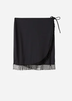 Beachwear^Calzedonia Crystal And Sequin Short Sarong Taipei 06 - Black