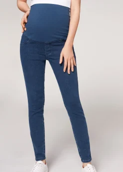 Premaman^Calzedonia Denim Maternity Leggings 3210 - Blue Denim