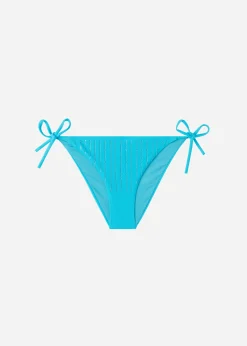 Bikini^Calzedonia Diamante Tie Bikini Bottoms Shanghai 626C - Turquoise Green Rhinestone