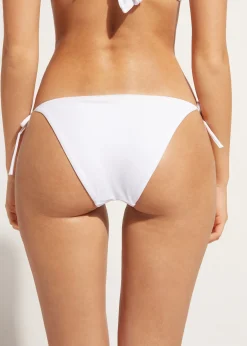 Bikini^Calzedonia Diamante Tie Bikini Bottoms Shanghai 624C - White Rhinestone