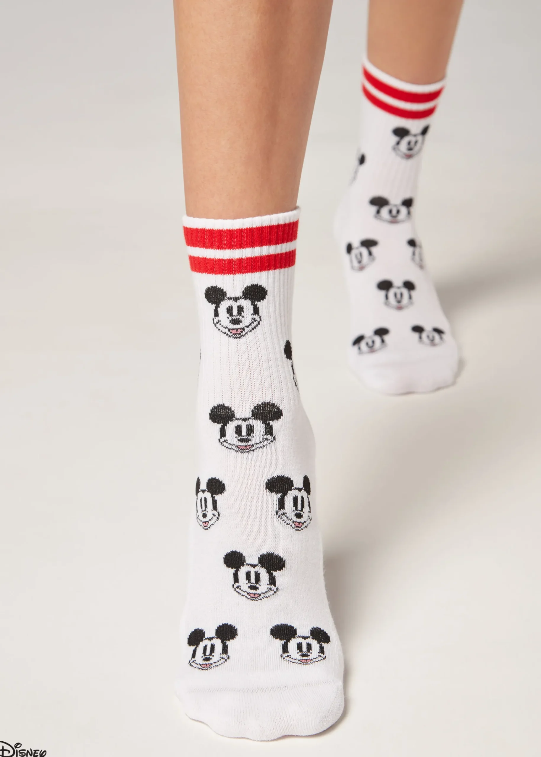 Short Socks^Calzedonia Disney Patterned Short Socks 9635 - White/Red Disney Sport