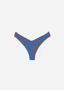 Bikini^Calzedonia Double Face High-Leg Brazilian Bikini Bottoms Bali 653C - Orange Coral