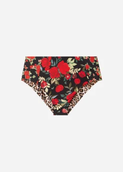 Bikini^Calzedonia Double Face High-Waisted Bikini Bottoms Nizza 685C - Pink Animal Print