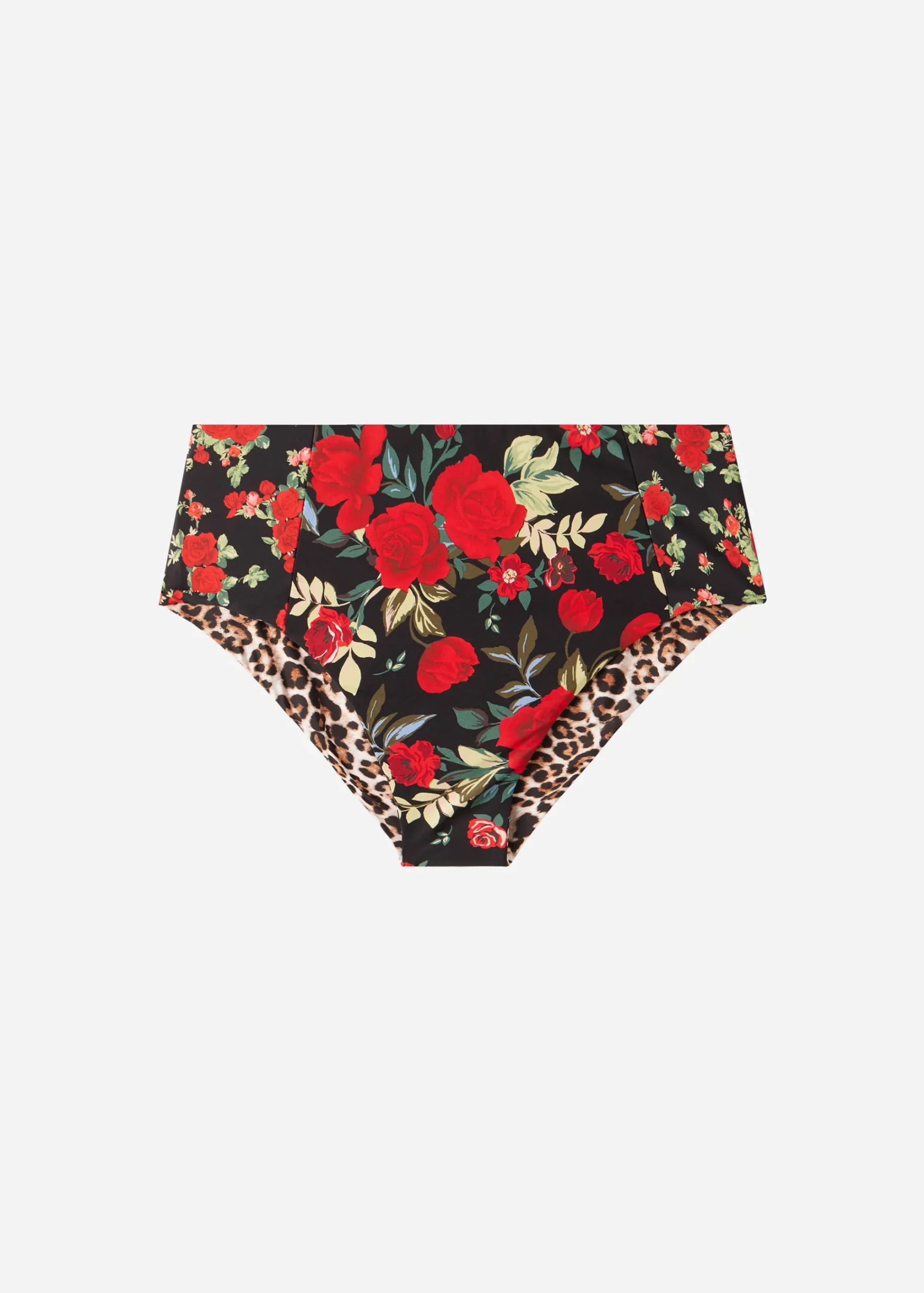 Bikini^Calzedonia Double Face High-Waisted Bikini Bottoms Nizza 685C - Pink Animal Print