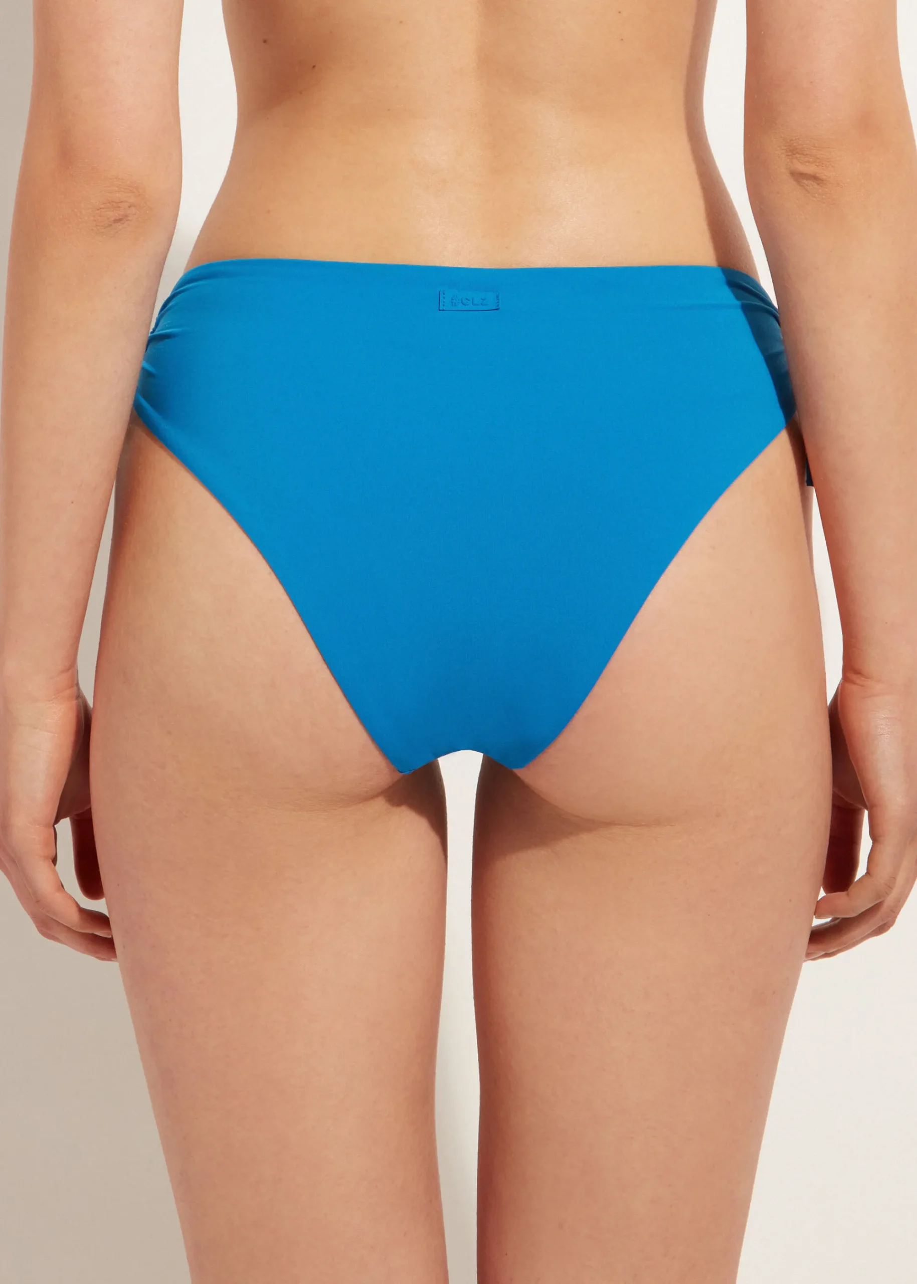 Bikini^Calzedonia Drawstring High-Waisted Bikini Bottoms Indonesia 681C - Electric Blue