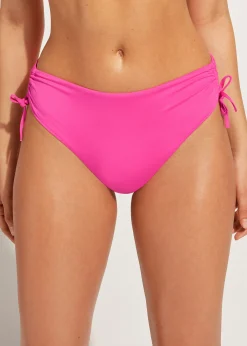 Bikini^Calzedonia Drawstring High-Waisted Bikini Bottoms Indonesia 614C - Bright Pink
