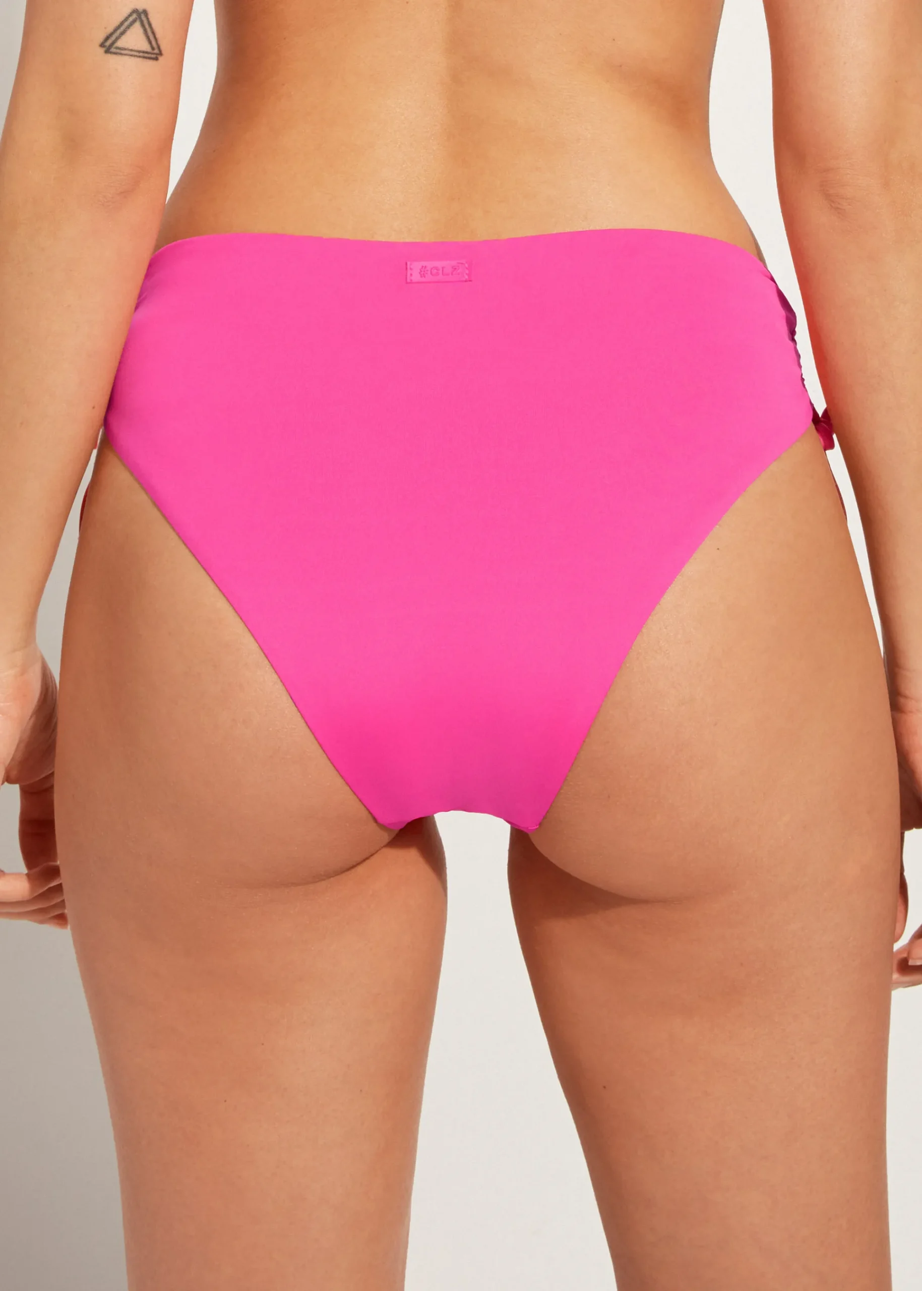 Bikini^Calzedonia Drawstring High-Waisted Bikini Bottoms Indonesia 614C - Bright Pink