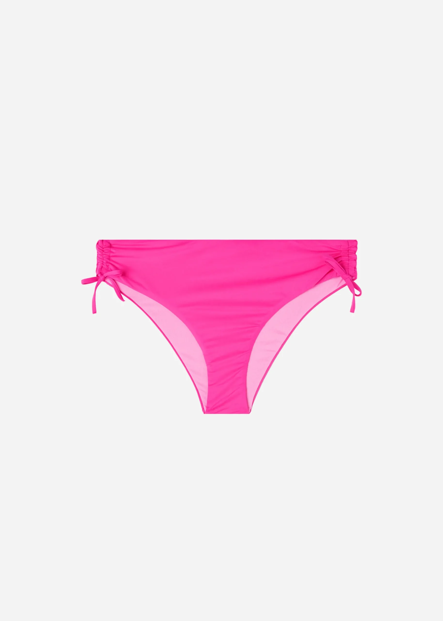 Bikini^Calzedonia Drawstring High-Waisted Bikini Bottoms Indonesia 614C - Bright Pink