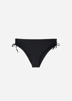 Bikini^Calzedonia Drawstring High-Waisted Bikini Bottoms Indonesia 06 - Black