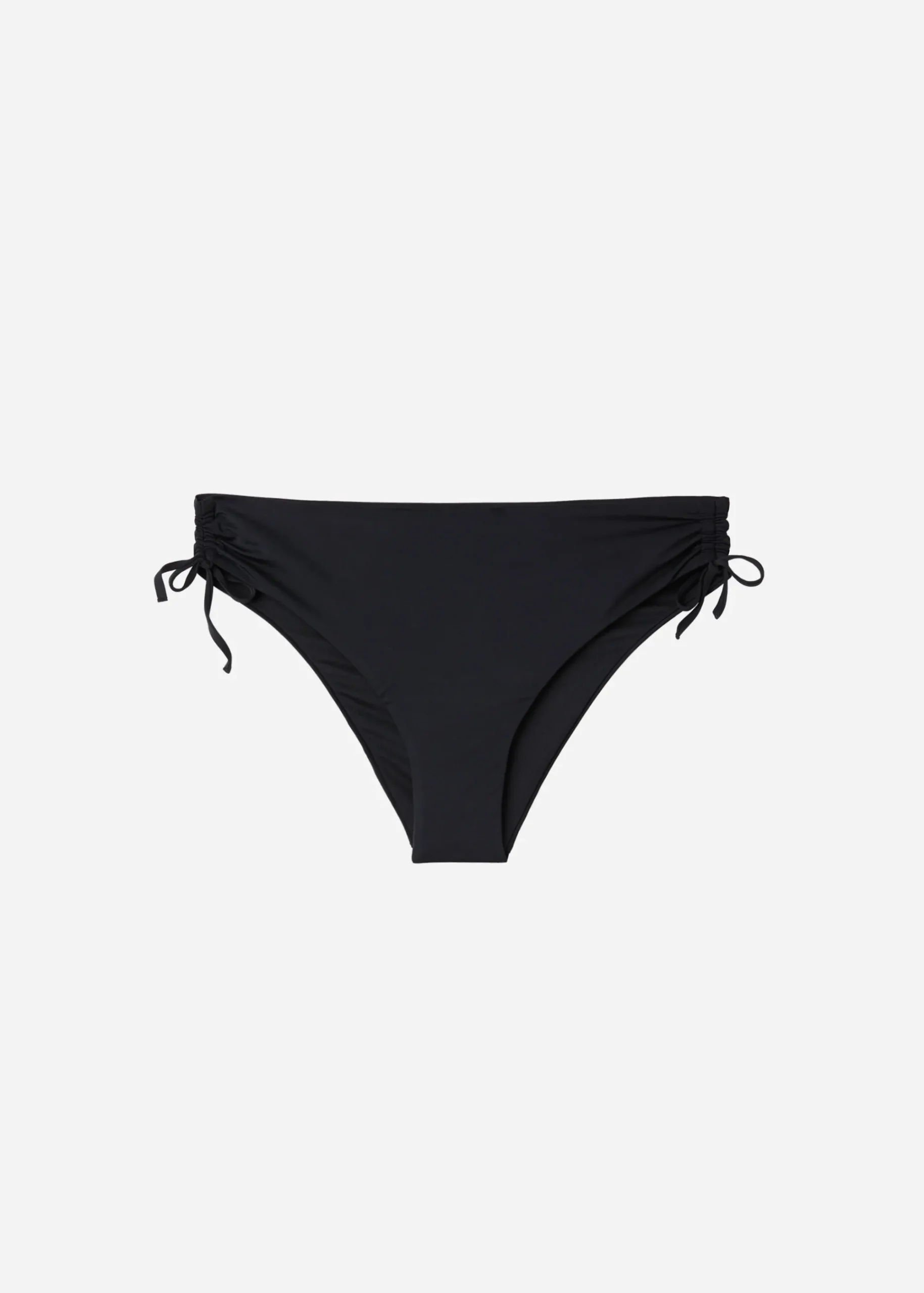 Bikini^Calzedonia Drawstring High-Waisted Bikini Bottoms Indonesia 06 - Black