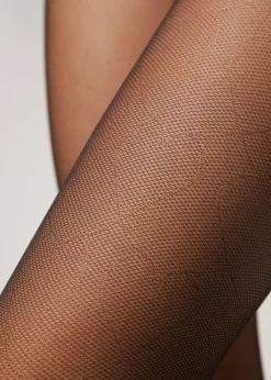 Patterned Tights^Calzedonia Eco Heart-Patterned Micronet Tights 5232 - Eco Black Heart Pattern