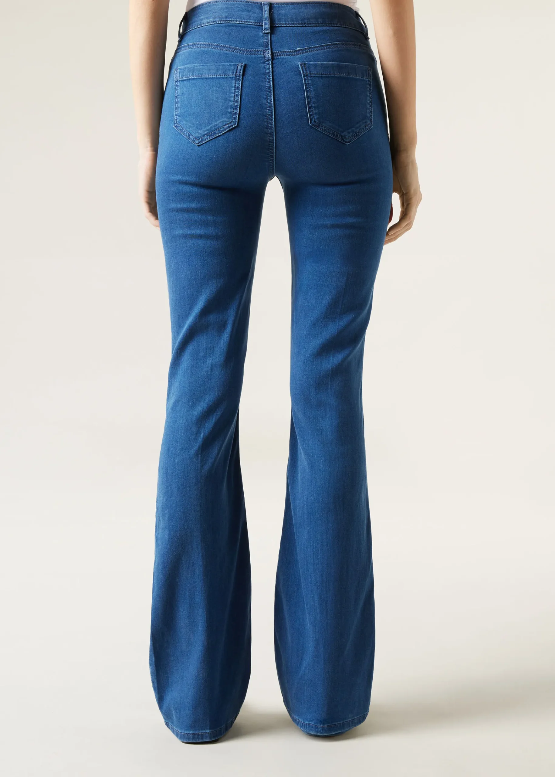 Jeans^Calzedonia Eco Light Denim Flared Jeans 3182 - Dark Denim Blue