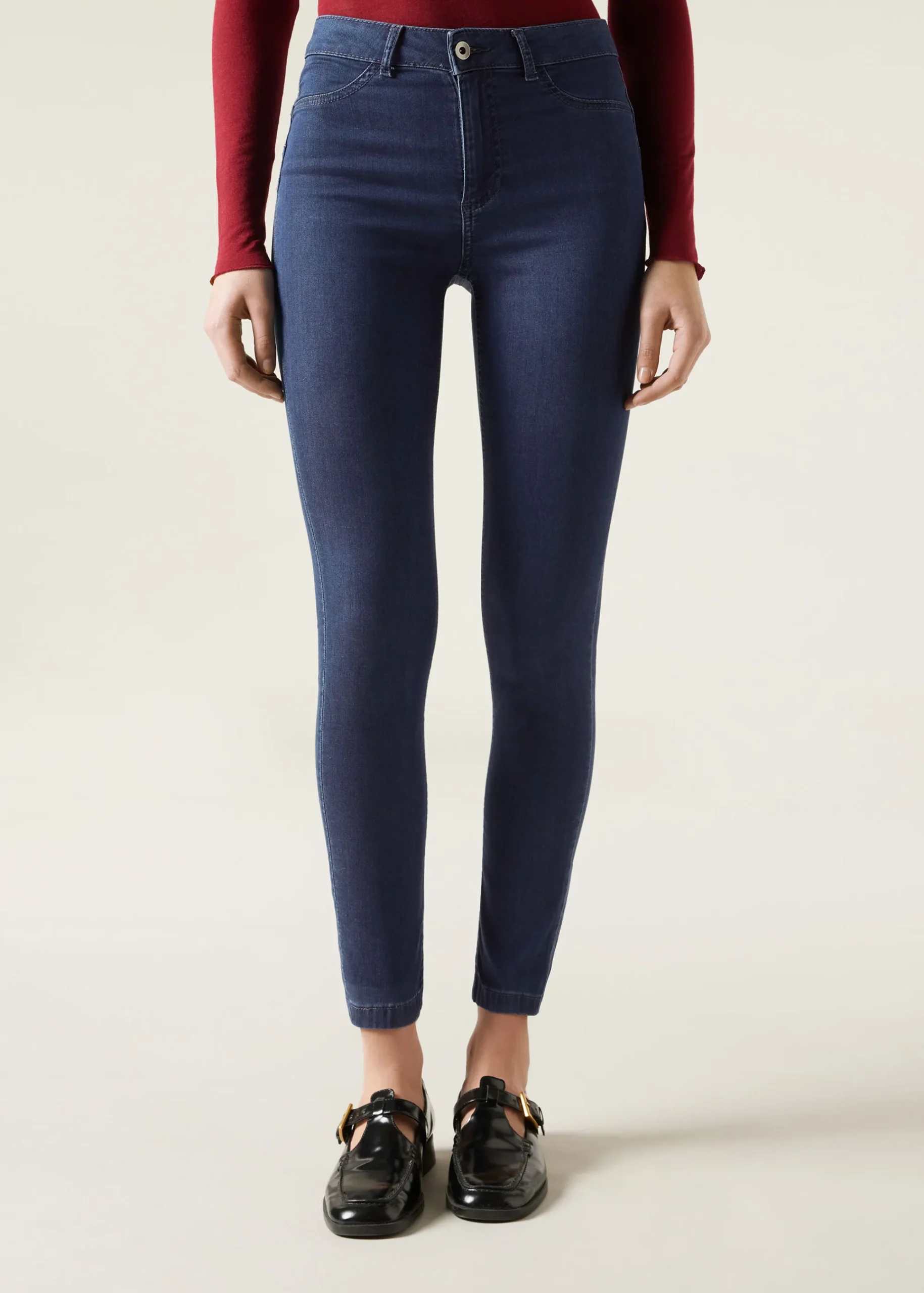 Jeans^Calzedonia Eco Light Denim Push Up Jeans 3182 - Dark Denim Blue