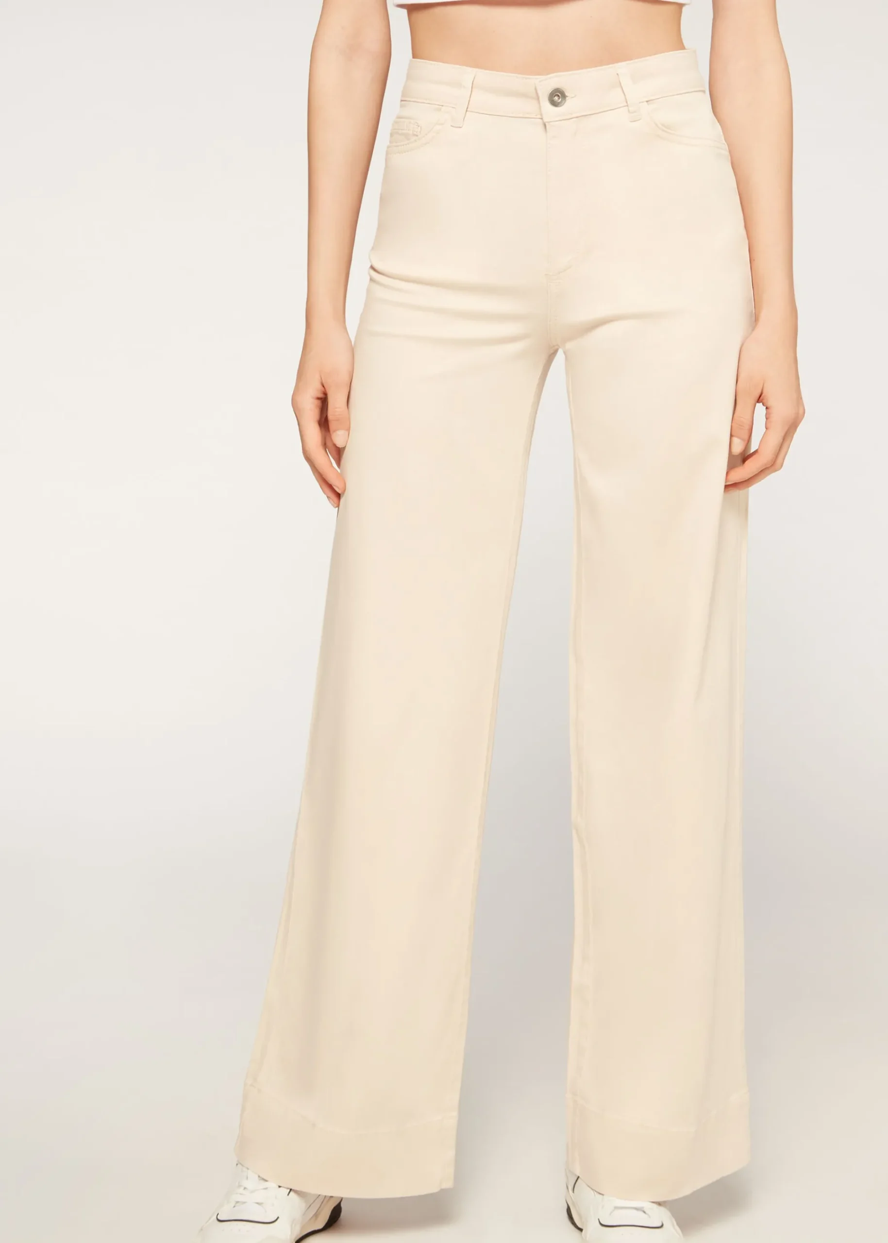Jeans^Calzedonia Eco Palazzo Jeans 5014 - Sand-Colored Beige