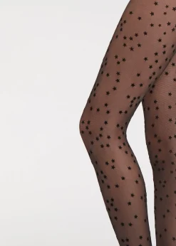 Sheer Tights^Calzedonia Flock Stars 30 Denier Sheer Tights 019 - Black