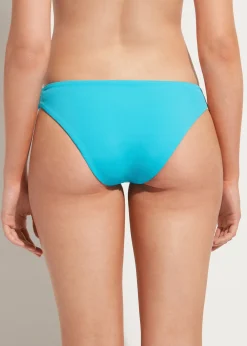 Bikini^Calzedonia Floral Bikini Bottoms Honolulu 708C - Turquoise Green Flowers