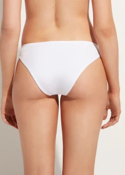 Bikini^Calzedonia Floral Bikini Bottoms Parigi 709C - White Roses