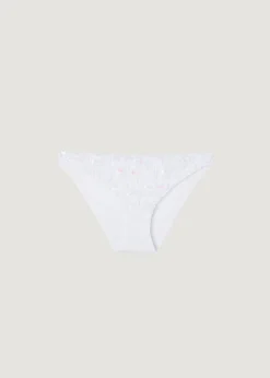Bikini^Calzedonia Floral Bikini Bottoms Parigi 709C - White Roses