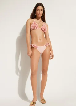 Bikini^Calzedonia Floral Bow Brazilian Bikini Bottoms Honolulu 698C - Pink Flowers