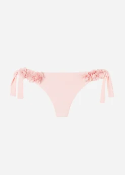Bikini^Calzedonia Floral Bow Brazilian Bikini Bottoms Honolulu 698C - Pink Flowers