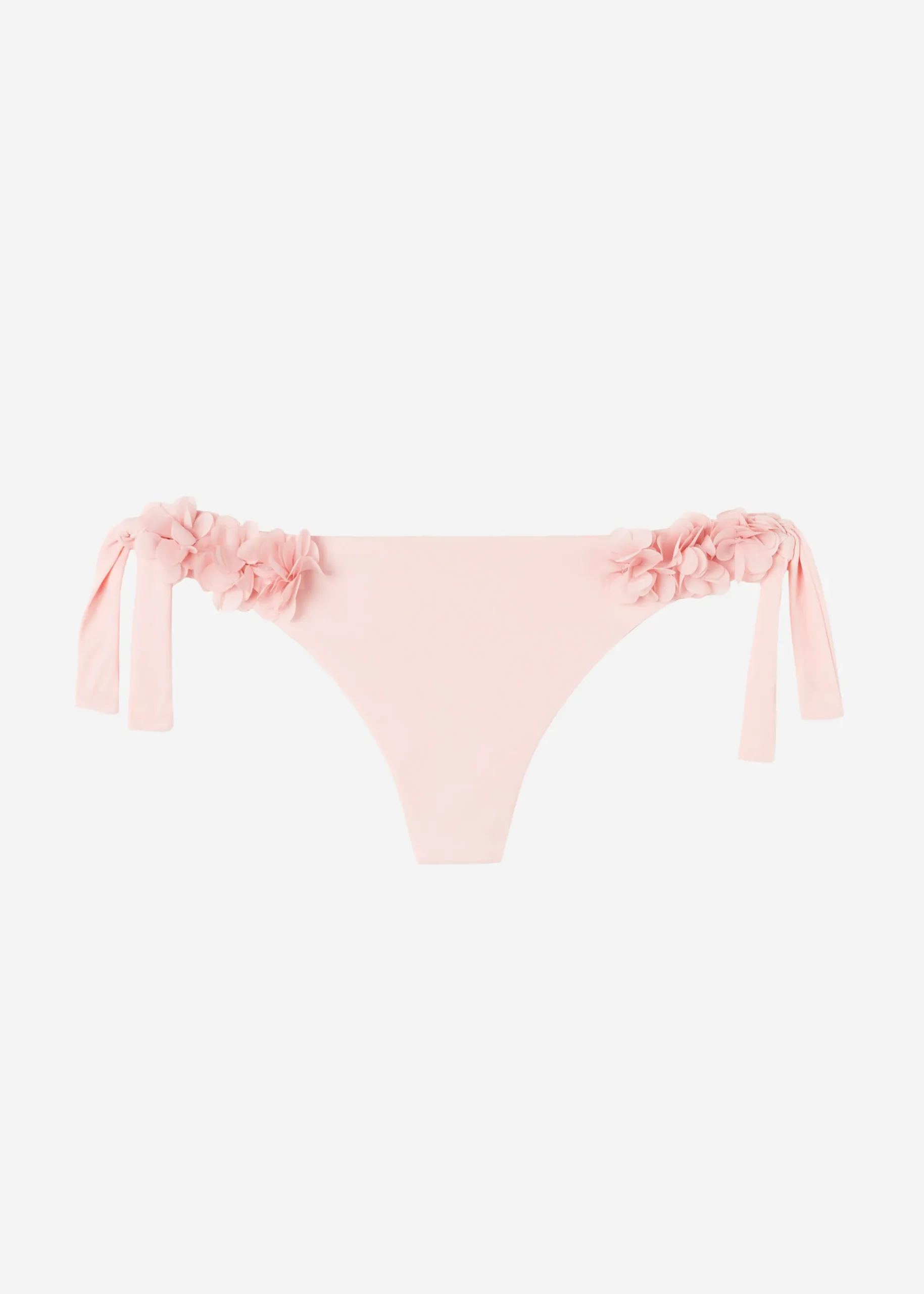Bikini^Calzedonia Floral Bow Brazilian Bikini Bottoms Honolulu 698C - Pink Flowers