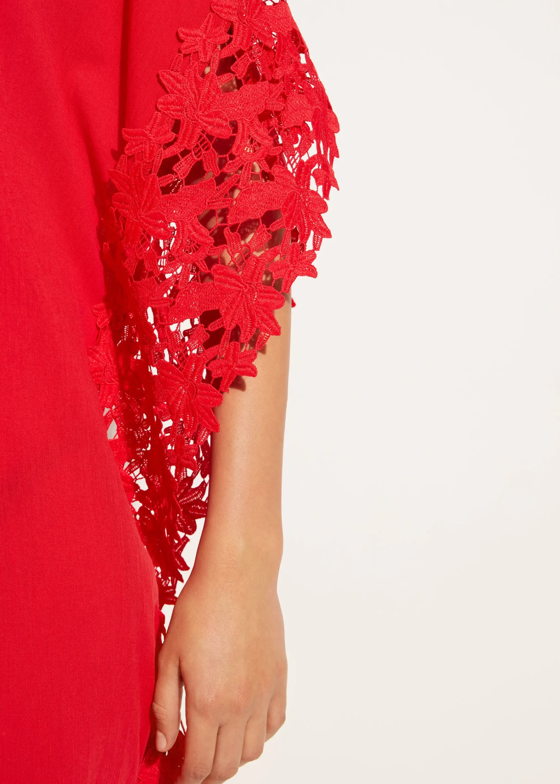 Beachwear^Calzedonia Floral Macrame Lace Kaftan 645C - Summer Red