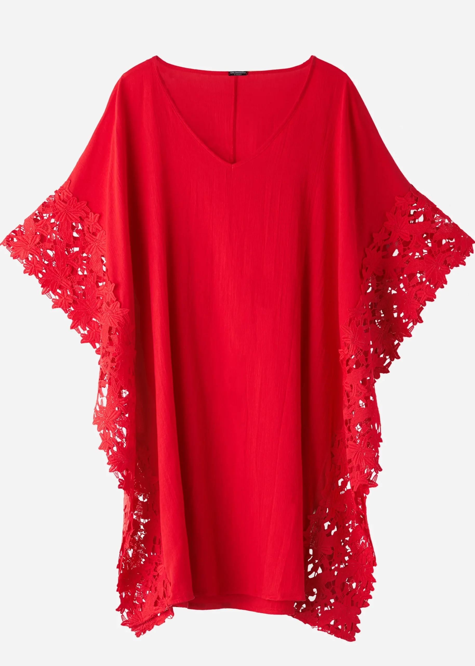 Beachwear^Calzedonia Floral Macrame Lace Kaftan 645C - Summer Red