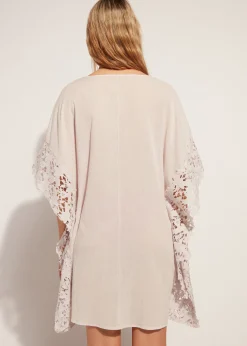 Beachwear^Calzedonia Floral Macrame Lace Kaftan 471C - Natural Ecru