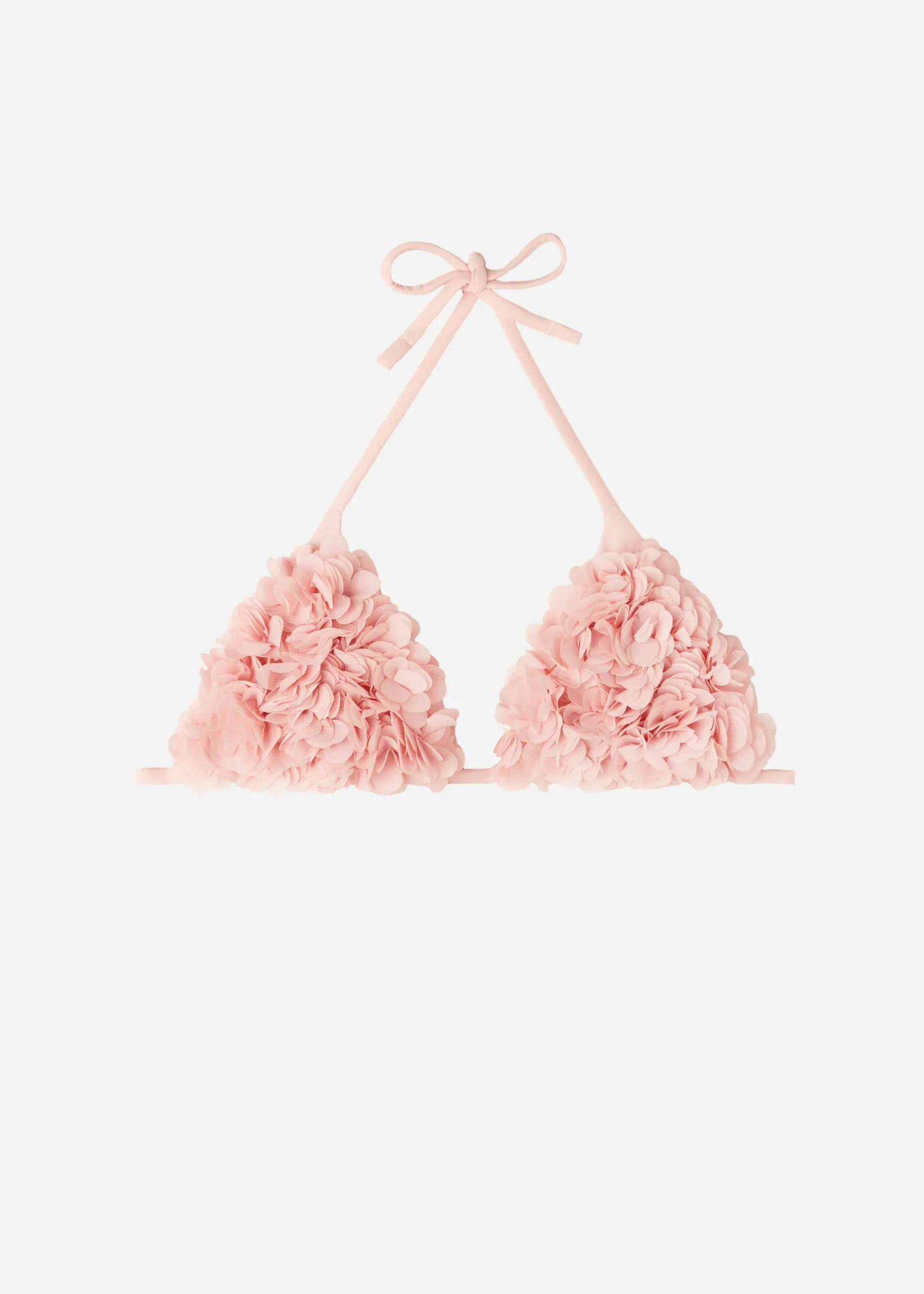 Bikini^Calzedonia Floral Slide Triangle Bikini Top Honolulu 698C - Pink Flowers