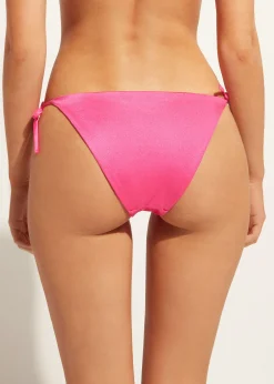 Bikini^Calzedonia Floral Tie Bikini Bottoms Parigi 710C - Pink Roses