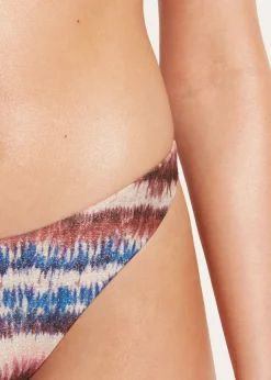 Bikini^Calzedonia Formentera High-Leg Brazilian Bikini Bottoms 689C - Tie Dye Lame