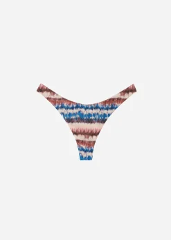 Bikini^Calzedonia Formentera High-Leg Brazilian Bikini Bottoms 689C - Tie Dye Lame