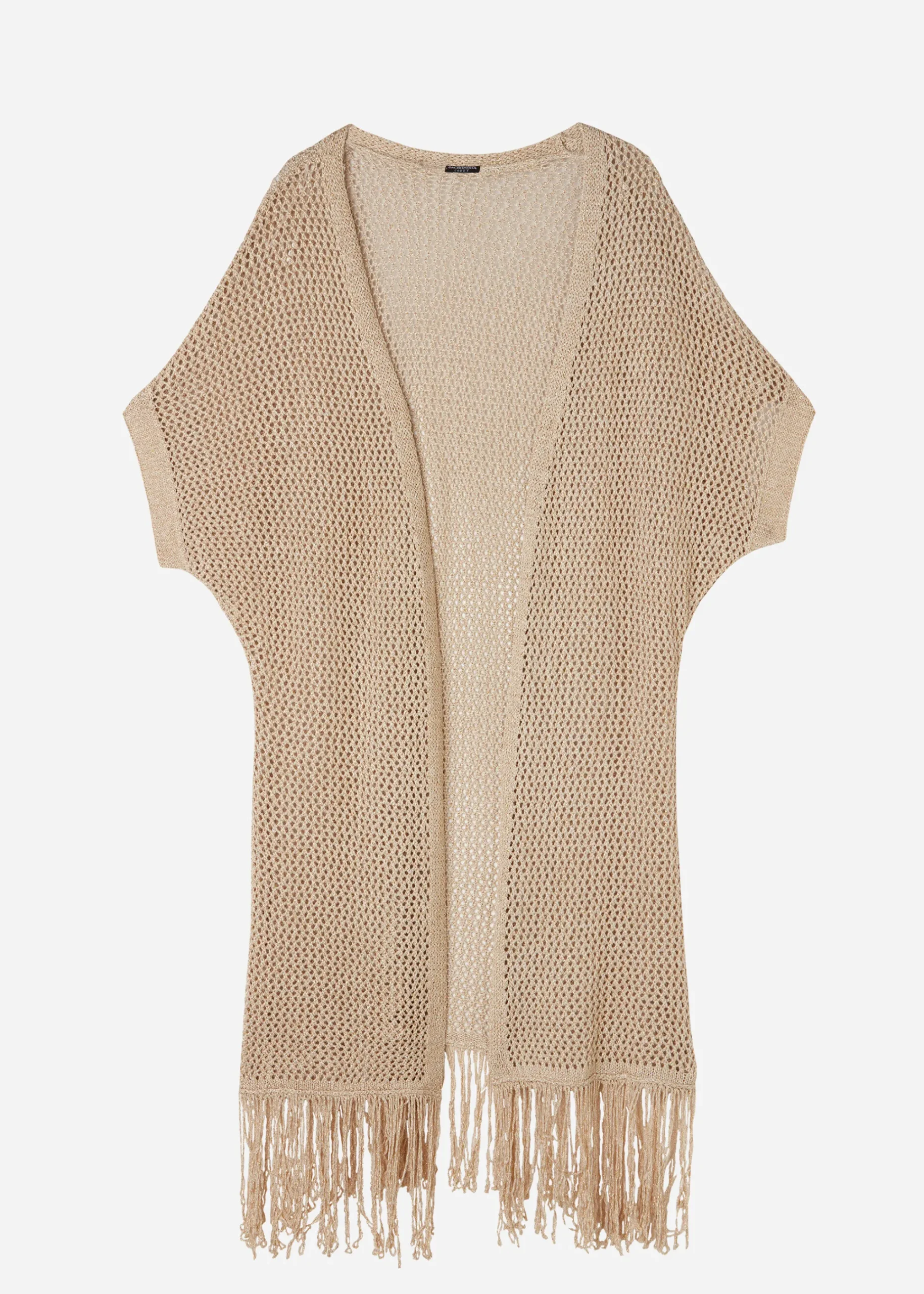 Beachwear^Calzedonia Fringed Gold Mesh Gilet 560C - Gold