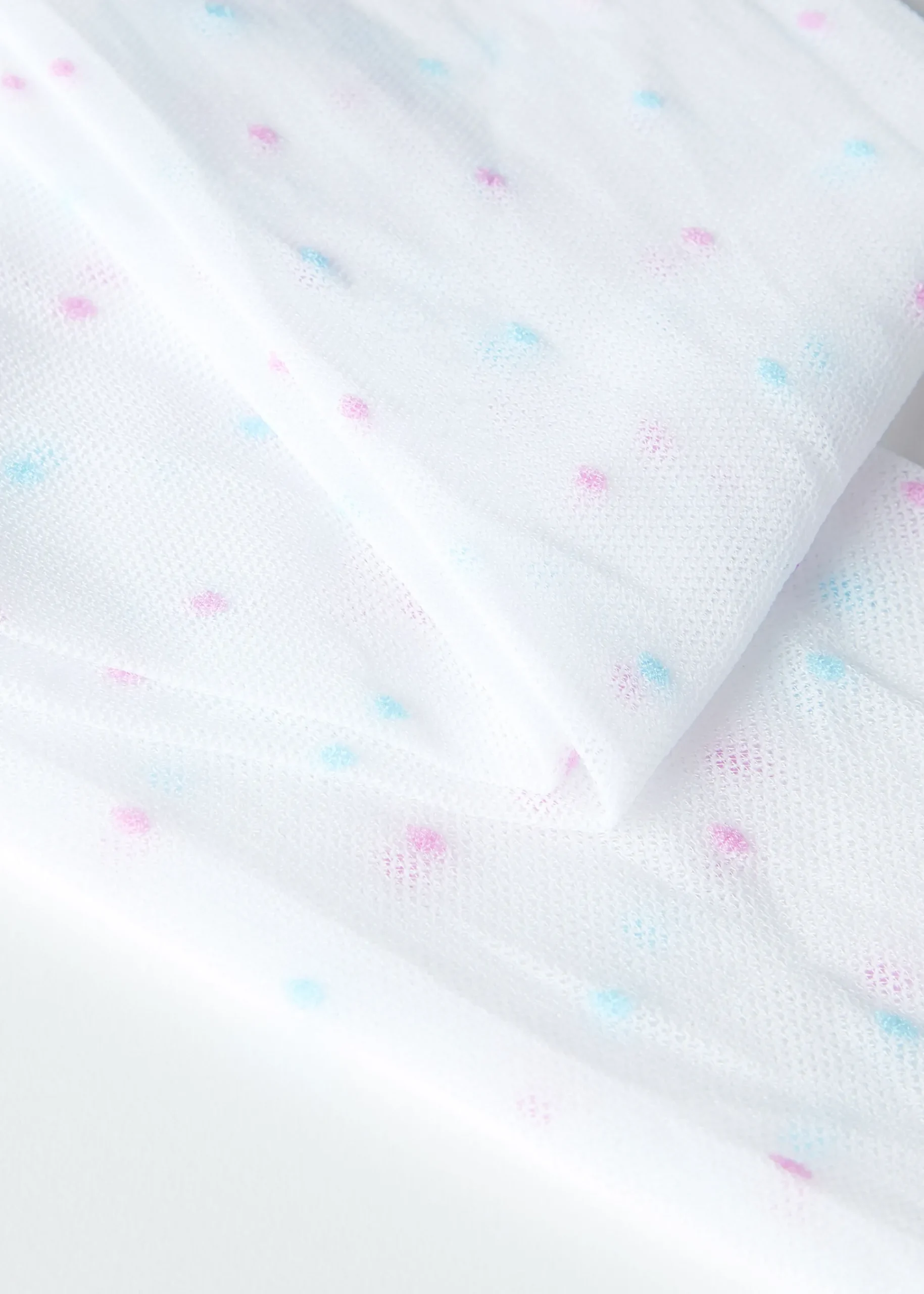 Tights^Calzedonia Girls' All-Over Polka Dot Tulle Tights 5258 - White Colourful Polka Dot Tulle