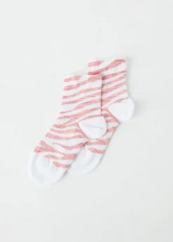 Short Socks^Calzedonia Girls' Animal Print Short Socks 9744 - Pink Zebra Animal