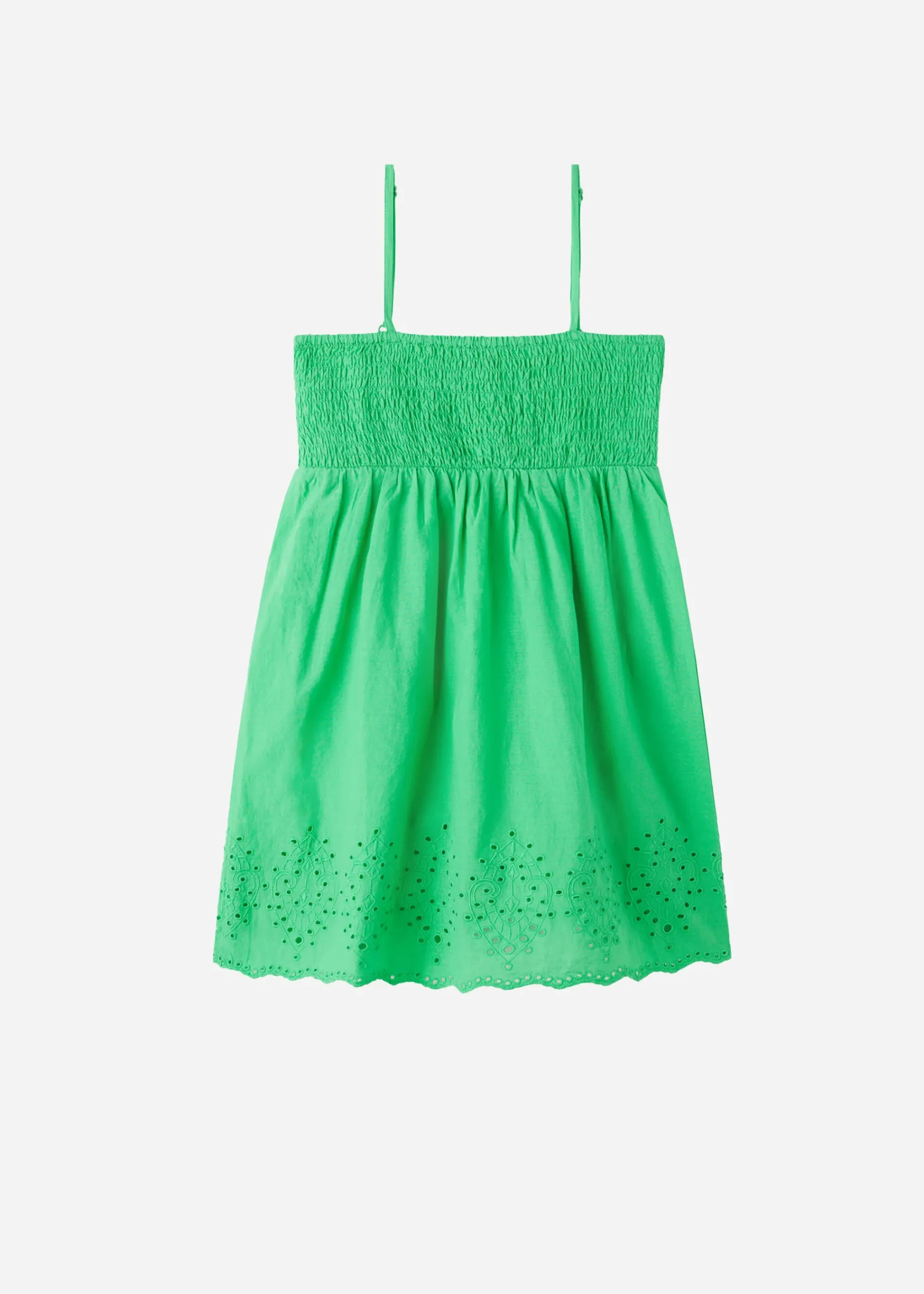 Beach Cover Ups^Calzedonia Girls' Broderie Anglaise Dress 615C - Shiny Green