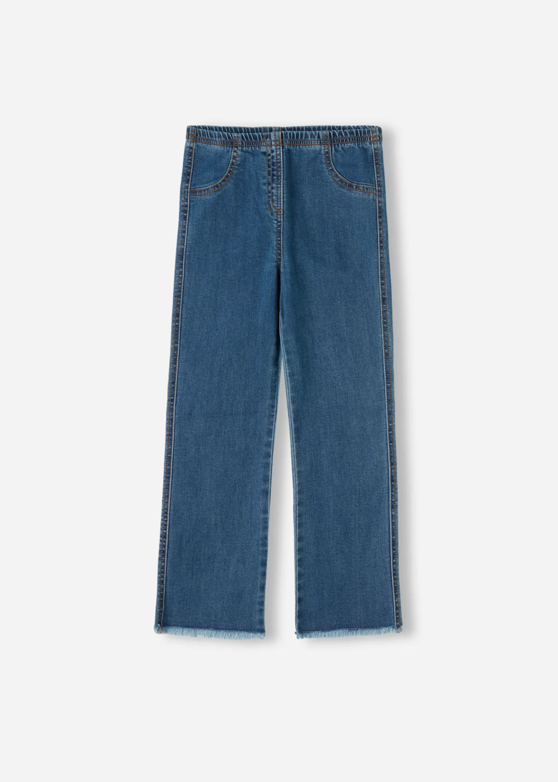 Leggings^Calzedonia Girls' Cropped Flared Denim Leggings 3210 - Blue Denim