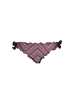 Swimwear And Bikinis^Calzedonia Girls' Dorothy Mini Me Bikini Bottoms 195C - Black Ethnic Herringbone