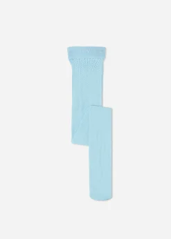 Tights^Calzedonia Girls' Fishnet Tights 5266 - Light Blue Vertical Fishnet Motif
