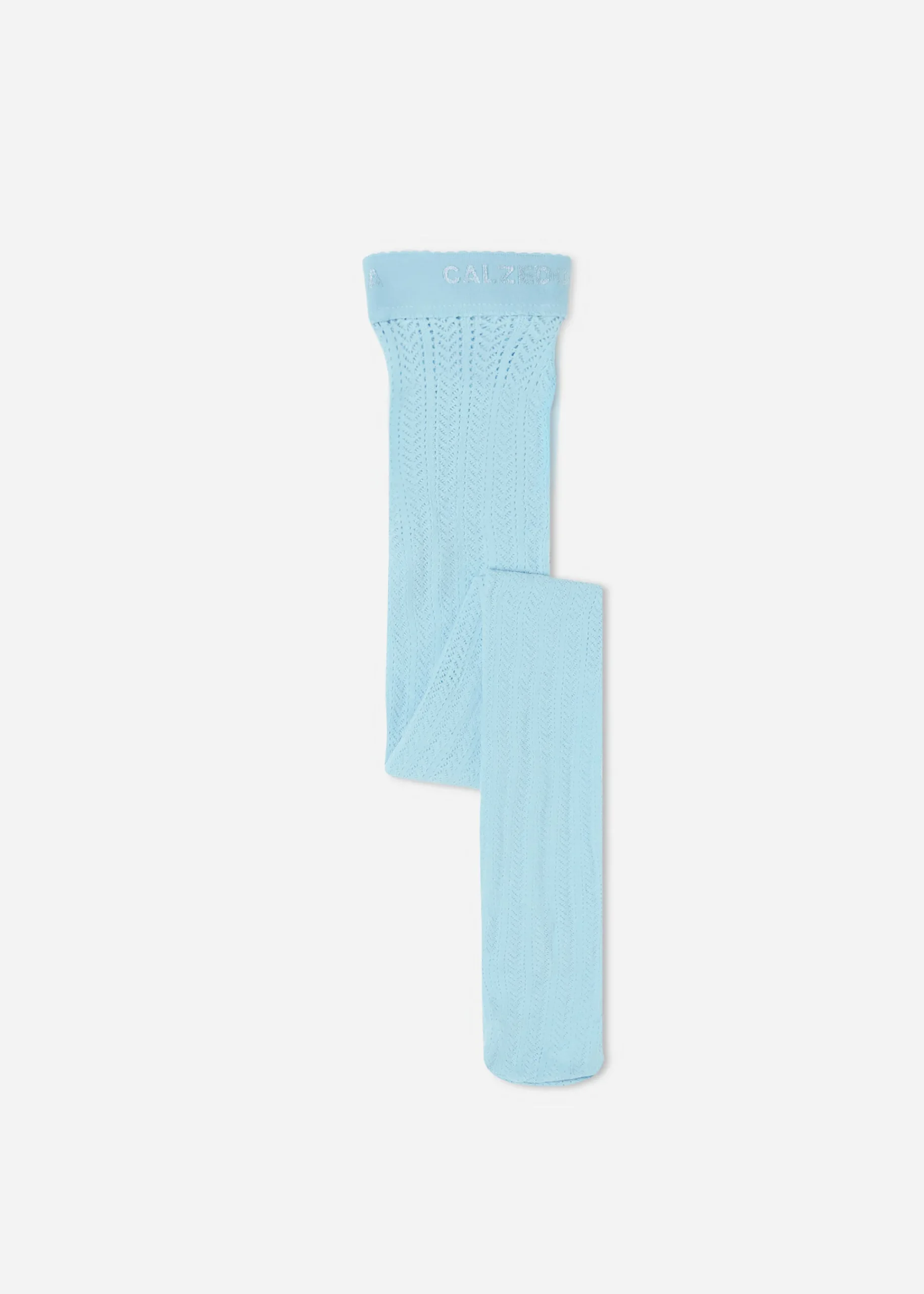 Tights^Calzedonia Girls' Fishnet Tights 5266 - Light Blue Vertical Fishnet Motif