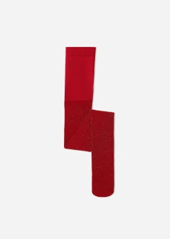 Tights^Calzedonia Girls' Glitter Microfibre Tights 4734 - Red Glitter